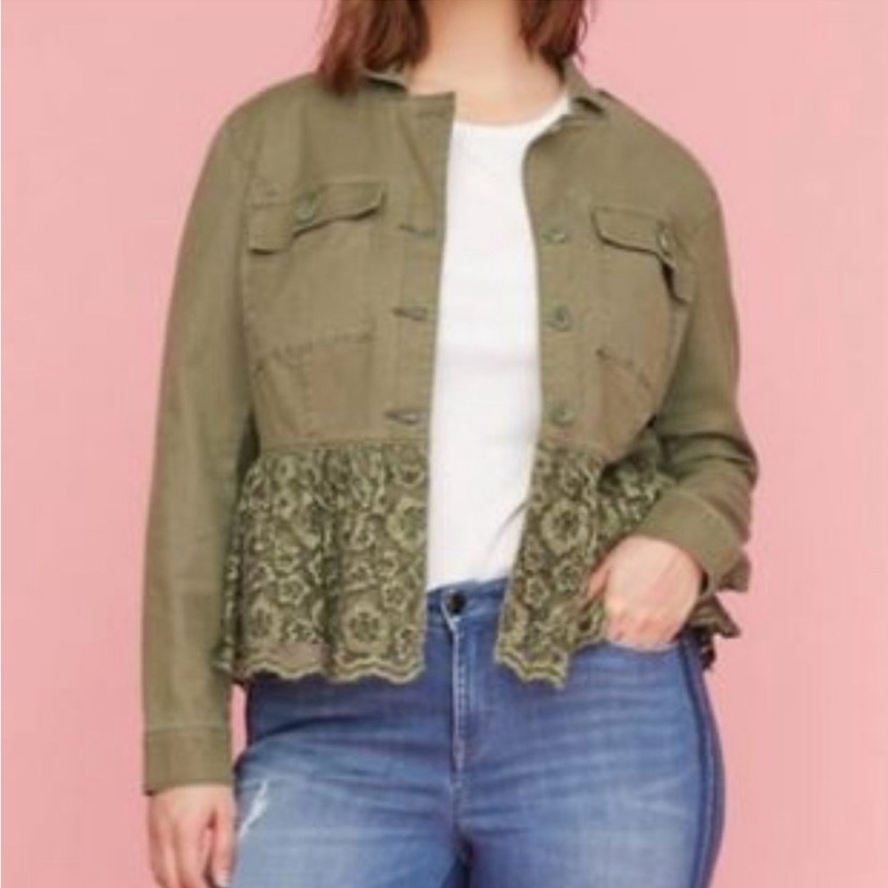 Army Green Peplum Jacket